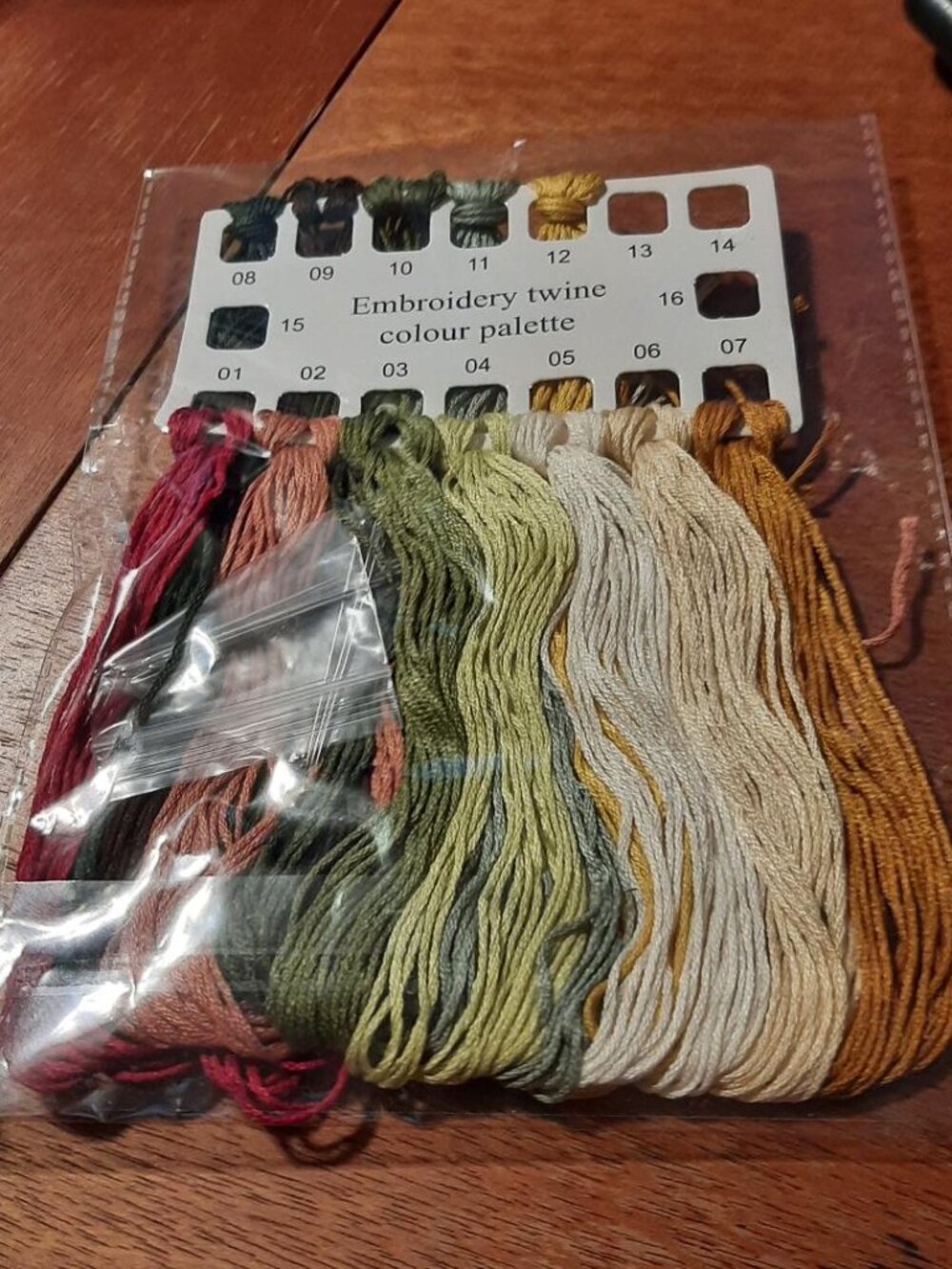 New BAG ! embroidery Twine Colour Palette 12 Different Colour